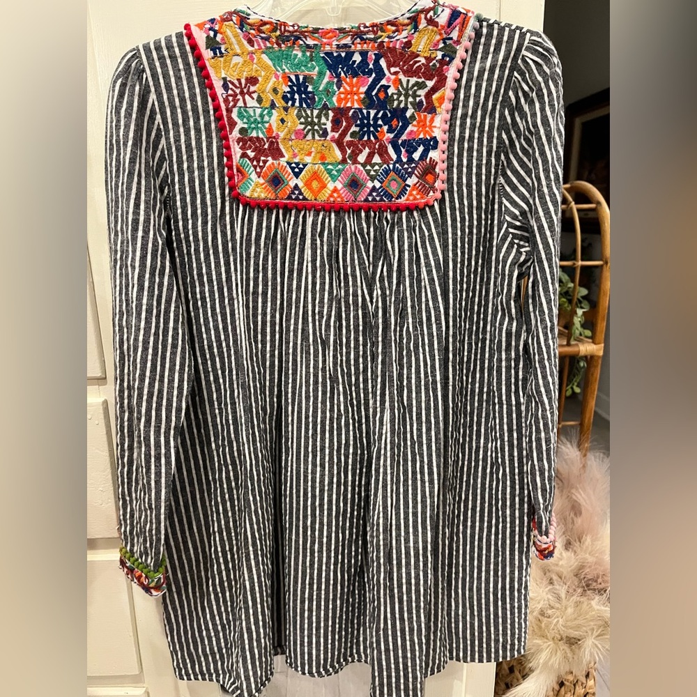 Velzera Embroidered Stripe Top /Dress - Picture 13 of 14
